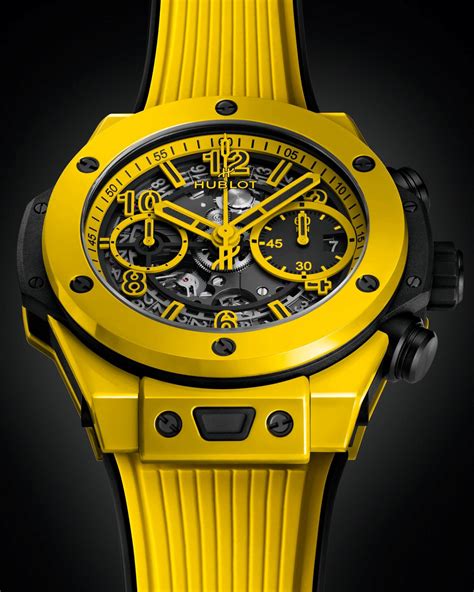 yellow hublot watch